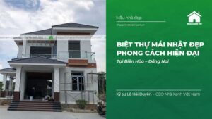 biet thu mai nhat dep phong cach hien dai