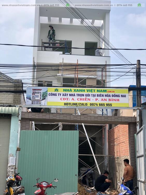 Công trình nhà đang thi công của Nhà Xanh Việt Nam