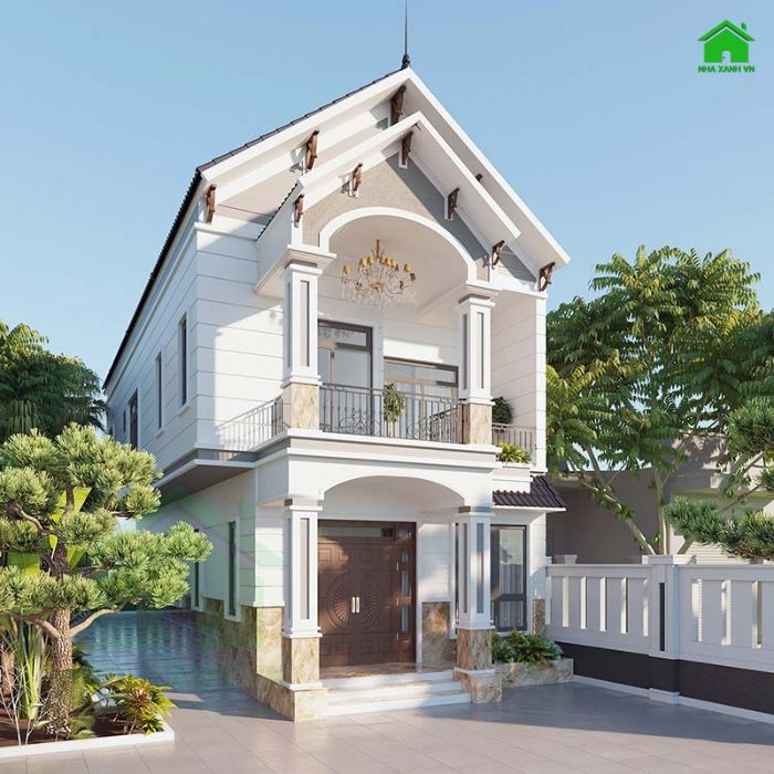 Thiết kế nhà mái Thái đơn giản đẹp 5x20 tại Đồng Nai