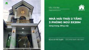 nha mai thai 2 tang 3 phong ngu 5x20m