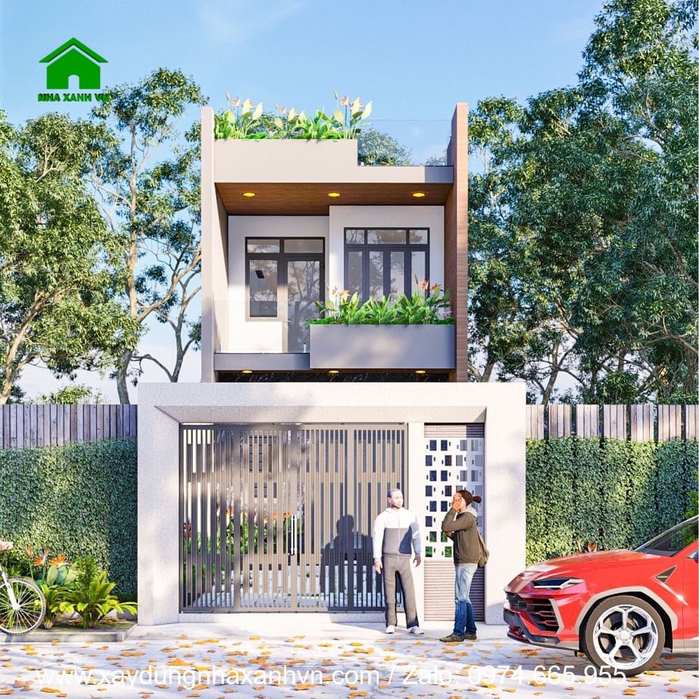 Nhà phố 2 tầng có sân thượng 5x18