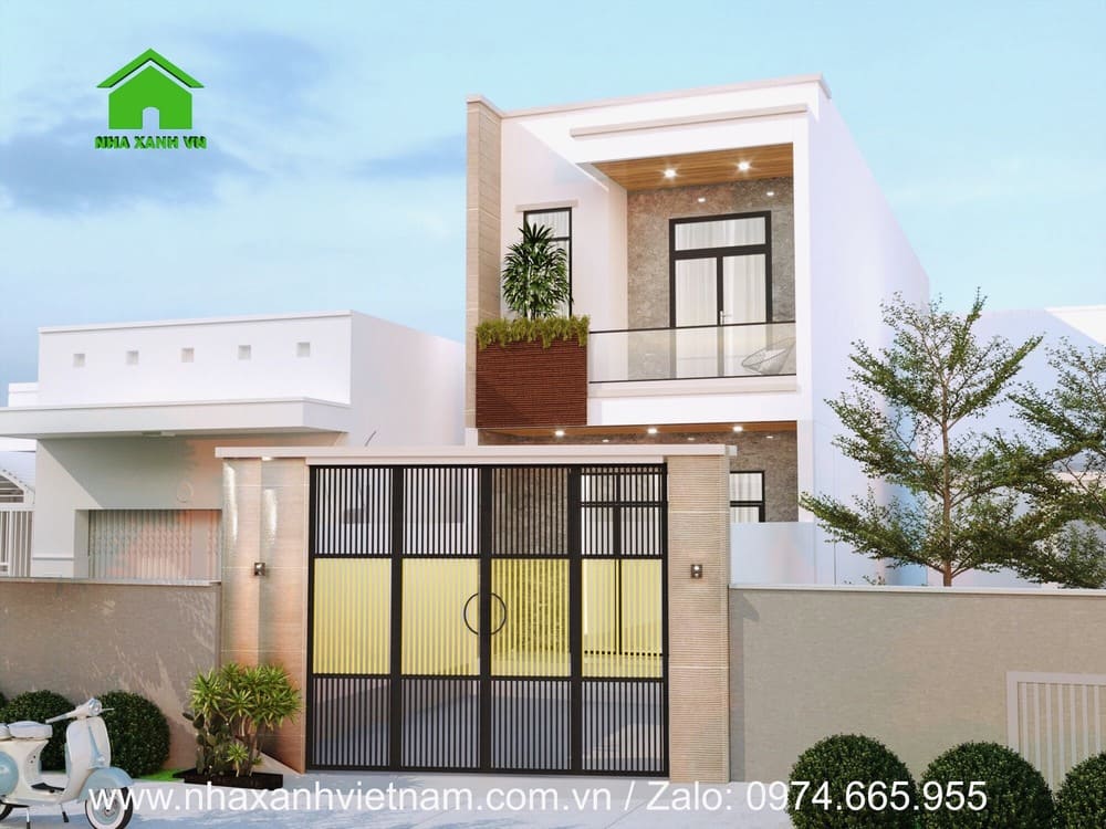 Mẫu nhà phố 2 tầng đẹp