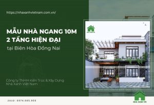 Mẫu nhà ngang 10m 2 tầng