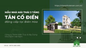 Mẫu nhà mái Thái 3 tầng Tân Cổ Điển đẳng cấp NP-202301 4 Mẫu nhà mái thái 3 tầng phong cách tân cổ điển