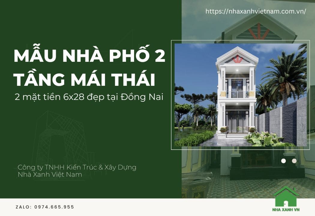 nhà phố 2 tầng mái thái đẹp