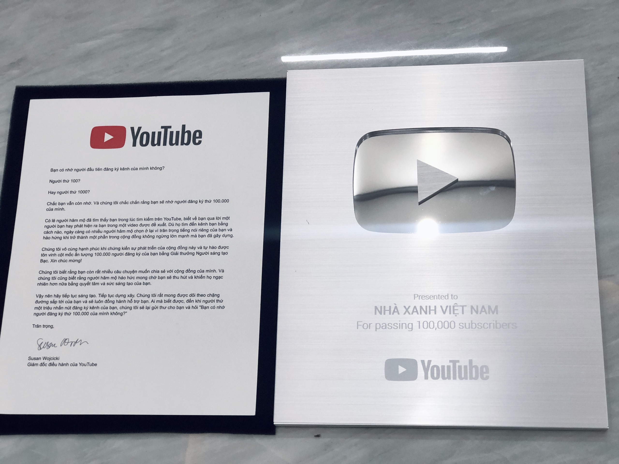 Món quà ý nghĩa Youtube dành tặng đội ngũ Nhà Xanh Việt nam
