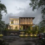 Thiết kế nhà có sân vườn lớn hiện đại, ngang 7m