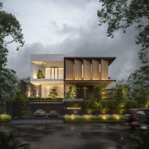 Thiết kế nhà có sân vườn lớn hiện đại, ngang 7m