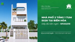 Nhà phố 2 tầng 1 tum 5x20 tại Biên Hòa Đồng Nai
