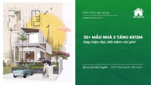 35+ Mẫu nhà 2 tầng 6x12m đẹp hiện đại