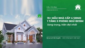 15+ mẫu nhà cấp 4 120m2 đẹp hiện đại