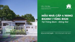 Mẫu nhà Cấp 4 160m2 8x20m 1 tầng 8x20 tại Đồng Nai