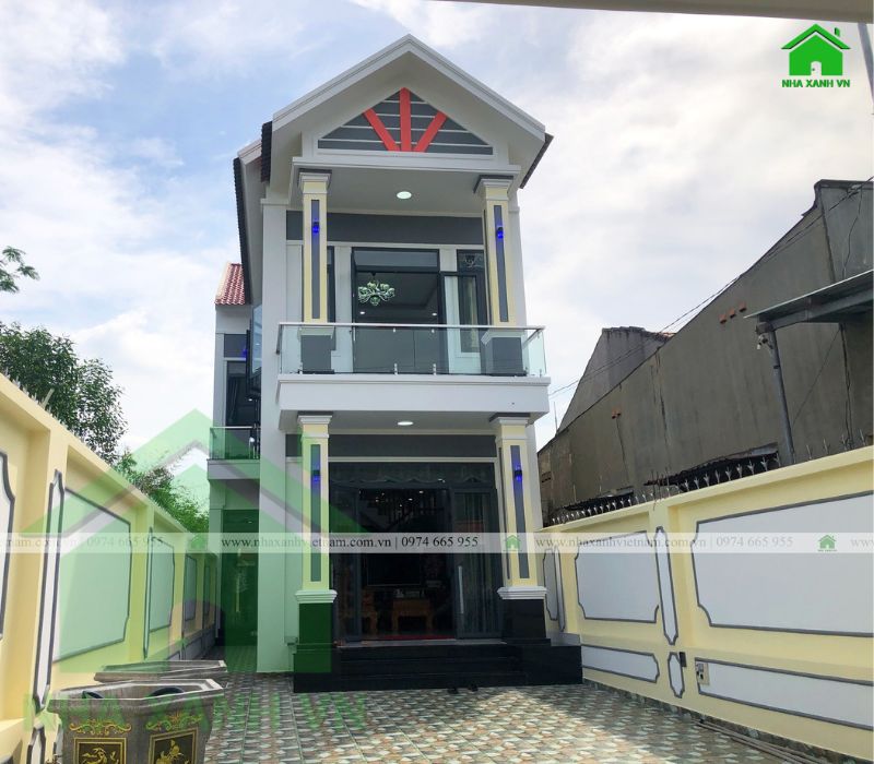 Một mẫu nhà cấp 4 mái Thái 8x12m khác sử dụng dịch vụ xây nhà trọn gói tại Nhà Xanh Việt Nam 