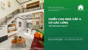 chiều cao nhà cấp 4 có gác lửng như thế nào là hợp lý?