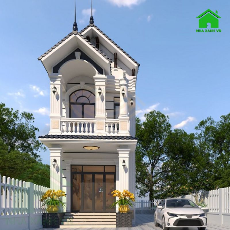 Nhà cấp 4 mái Thái 5x12m 2 tầng hiện đại