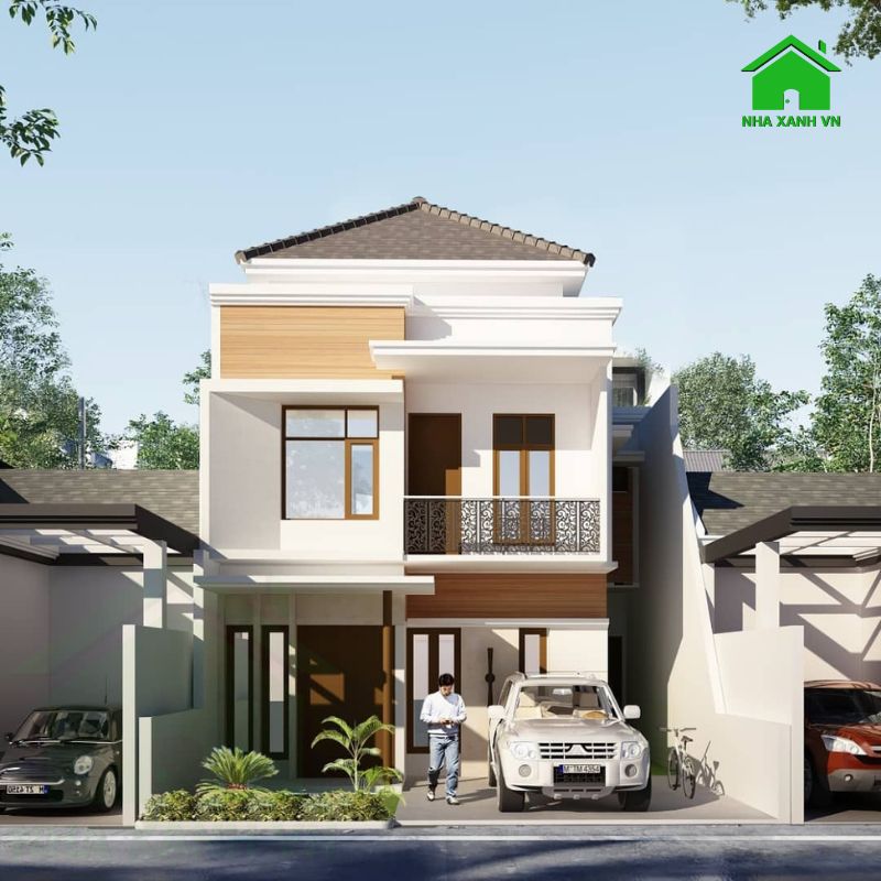 35+ mẫu Thiết kế nhà 5x20 2 tầng đẹp, Tiết Kiệm chi phí 27 Mẫu nhà mái Nhật hiện đại 2 tầng 5x20m