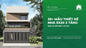 35+ mẫu Thiết kế nhà 5x20 2 tầng đẹp