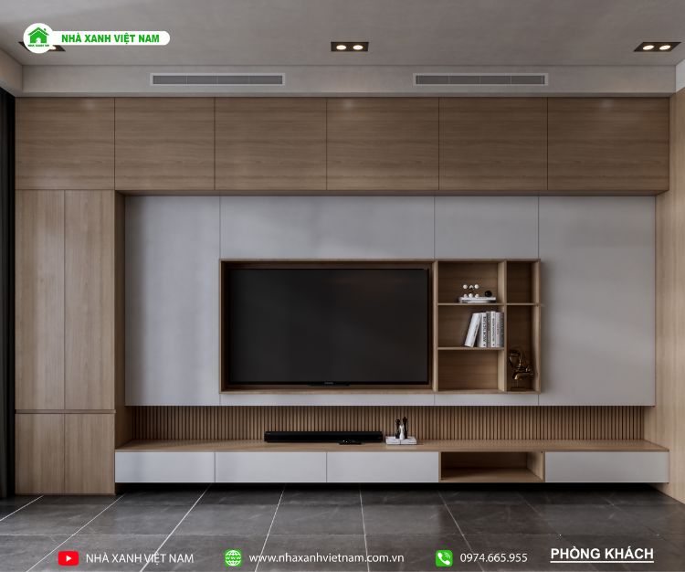 Thiết kế 3D nội thất nhà phố lệch tầng 5x22m 3 tầng