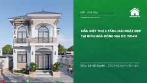 Biệt Thự 2 Tầng mái Nhật đẹp tại Biên Hòa 7x14m