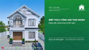 Biệt thự 2 tầng mái Thái 9x13m