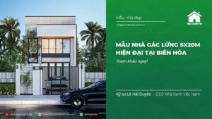 Mẫu nhà gác lửng 5x20m hiện đại tại Biên Hòa Đồng Nai