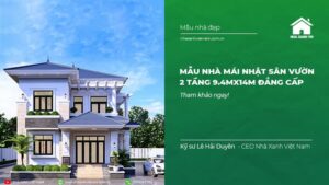 Mẫu Nhà Mái Nhật Sân Vườn 2 Tầng 9.4mx14m Đẳng Cấp