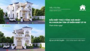 biệt thự 2 tầng mái Nhật 10.5 mx20.3m