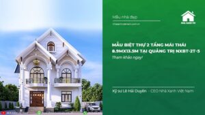 Mẫu Biệt thự mái Thái 8.9mx13.5m tại Quảng Trị