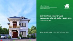 Biệt thự mái Nhật 2 tầng 7.8mx12.2m Tân Cổ Điển - NXBT-2T-6