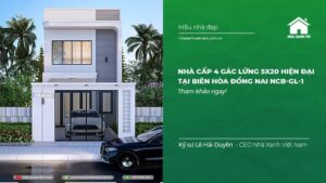 Nhà cấp 4 gác lửng 5x20 hiện đại tại Biên Hòa Đồng Nai NCB-GL-1
