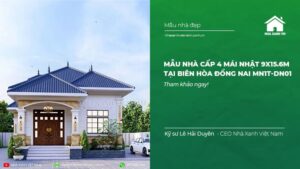 Mẫu nhà cấp 4 mái Nhật 9x15.6m tại Biên Hòa Đồng Nai MN1T-DN01