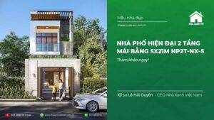 Nhà phố hiện đại 2 tầng phong cách hiện đại