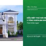 Mẫu biệt thự mái Nhật tân cổ điển 2 tầng 9.6x14.8m