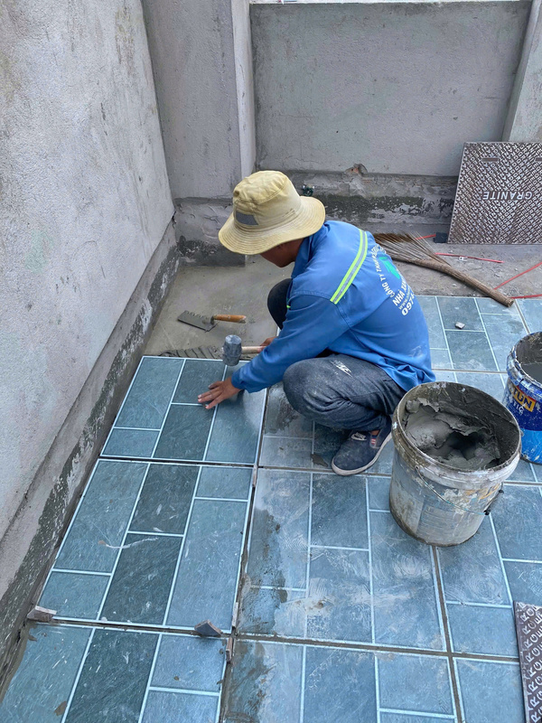 Công tác thi công gạch lát sân vườn