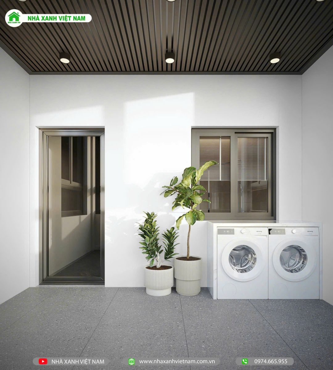 Mẫu Nhà 2 Tầng Hiện Đại Đẹp 4x20m tại Biên Hòa - NP2T-NX-9 29 3D phòng WC nhà 2 tầng hiện đại - view 1