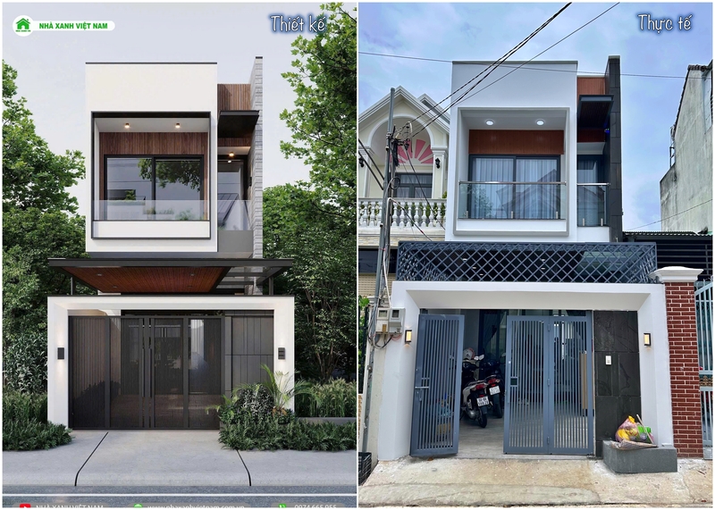Mẫu Nhà 2 Tầng Hiện Đại Đẹp 4x20m tại Biên Hòa - NP2T-NX-9 11 Mẫu nhà 2 Tầng Hiện Đại Đẹp 4x20m hình ảnh thiết kế và thực tế hoàn thiện