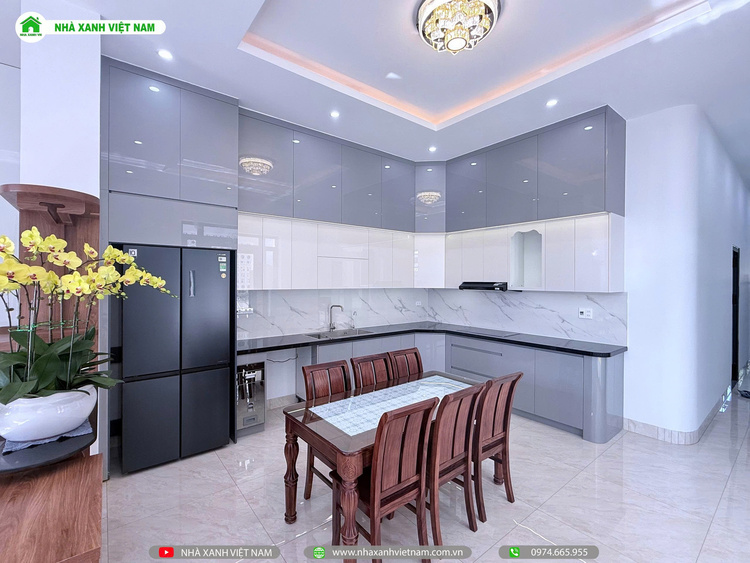 Mẫu Nhà cấp 4 sân vườn đẹp 8x22m 3 phòng Ngủ NCB-202501 148 Chi tiết hoàn thiện căn bếp - view 1