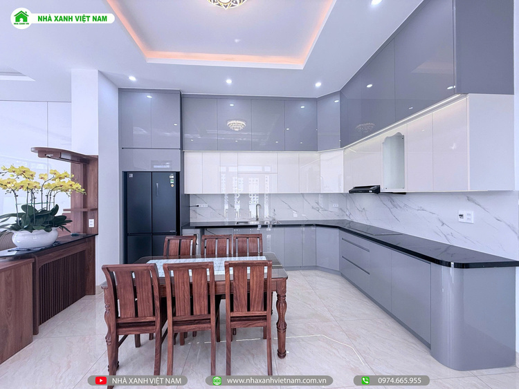Mẫu Nhà cấp 4 sân vườn đẹp 8x22m 3 phòng Ngủ NCB-202501 149 Chi tiết hoàn thiện căn bếp - view 2