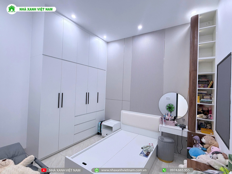 Mẫu Nhà cấp 4 sân vườn đẹp 8x22m 3 phòng Ngủ NCB-202501 153 Chi tiết hoàn thiện phòng ngủ 2 - view 1
