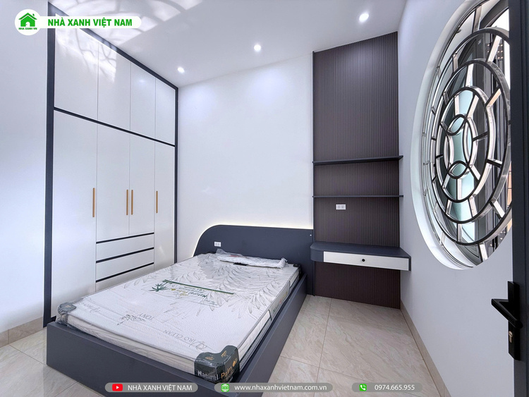 Mẫu Nhà cấp 4 sân vườn đẹp 8x22m 3 phòng Ngủ NCB-202501 155 Chi tiết hoàn thiện phòng ngủ 3 - view 1