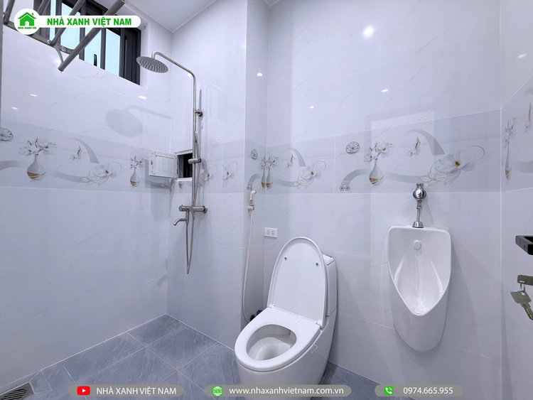Mẫu Nhà cấp 4 sân vườn đẹp 8x22m 3 phòng Ngủ NCB-202501 157 Chi tiết hoàn thiện phòng WC - view 1