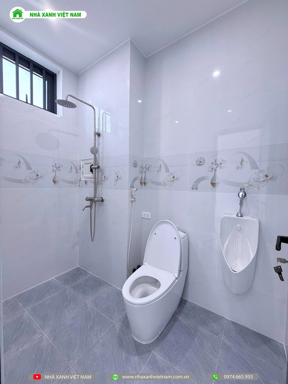 Mẫu Nhà cấp 4 sân vườn đẹp 8x22m 3 phòng Ngủ NCB-202501 159 Chi tiết hoàn thiện phòng WC - view 3