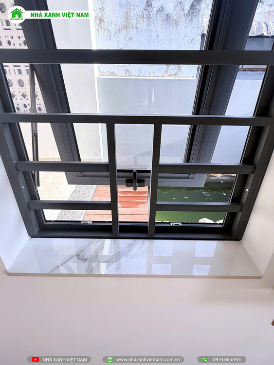 Mẫu Nhà cấp 4 sân vườn đẹp 8x22m 3 phòng Ngủ NCB-202501 163 Chi tiết hoàn thiện cửa sổ