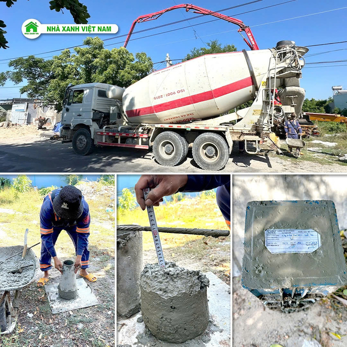 Mẫu Nhà cấp 4 sân vườn đẹp 8x22m 3 phòng Ngủ NCB-202501 119 Công tác kiểm tra độ sụt bê tông