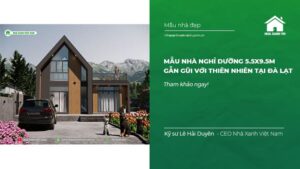Mẫu nhà nghỉ dưỡng 5.5x9.5m