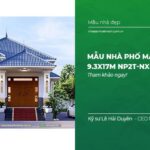 Mẫu nhà phố mái Nhật đẹp 9.3x17m NP2T-NX-9 173 Mẫu nhà cấp 4 mái Nhật 9.3x17m