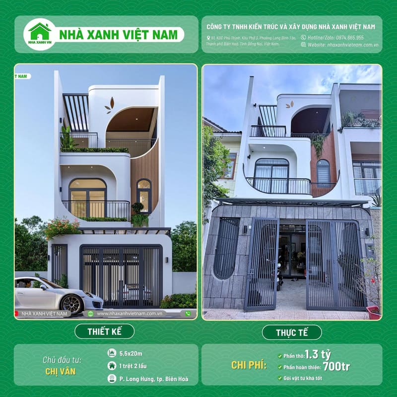 Mẫu nhà phố hiện đại 1 trệt 2 lầu 5.5x20m NP3T-NX-2 2 0nha pho hien dai 1 tret 2 lau 5