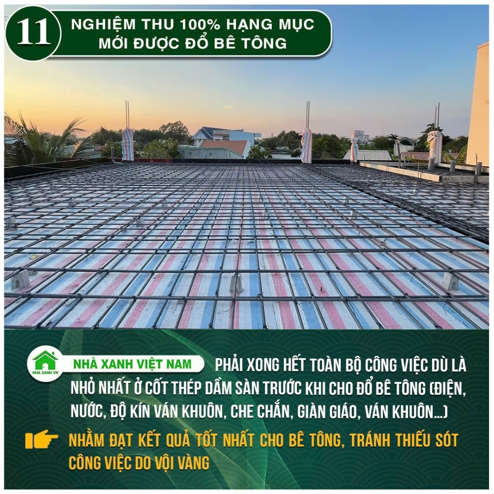 #77 Biện pháp thi công và Quy Trình bắt buộc trong thi công 88 Nghiệm thu 100% hạng mục mới được đổ bê tông