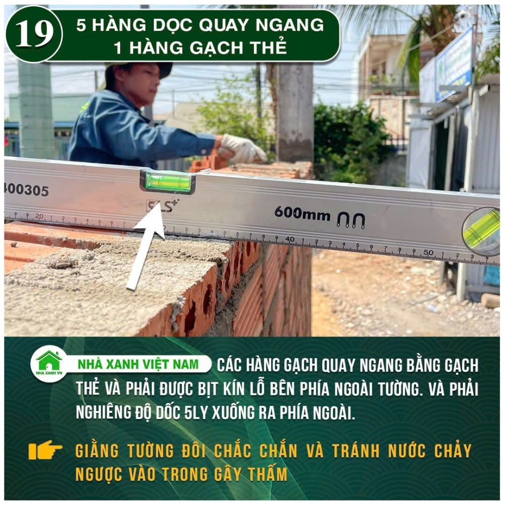 #77 Biện pháp thi công và Quy Trình bắt buộc trong thi công 96 5 hàng dọc quay ngang 1 hàng gạch thẻ