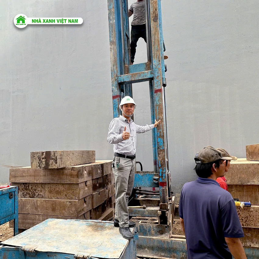 Công tác ép cọc móng